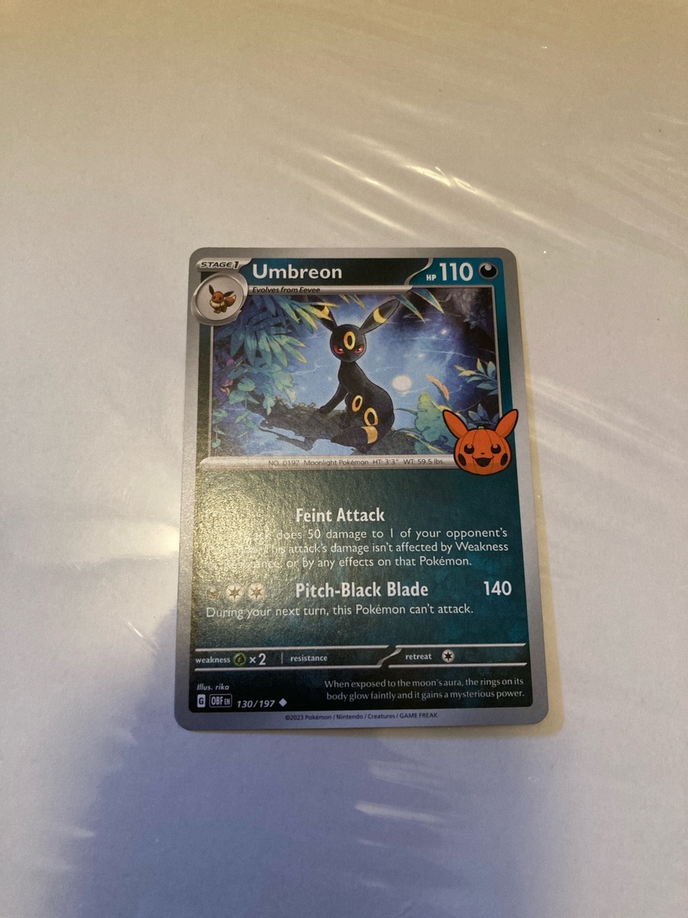 Umbreon Trading Card – Blue 2023 special and rare